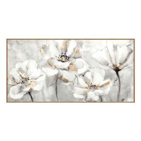 100% Hand Painted Abstract Flower Art Oil Painting On Canvas Wall Art Frameless Picture Decoration For Live Room Home Decor Gift - 40x80cm