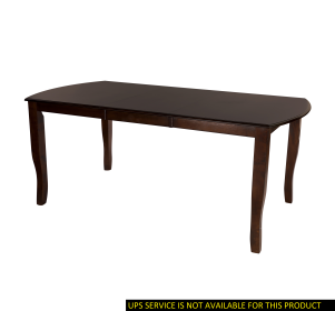 Dark Cherry Finish Simple Design 1pc Dining Table with Separate Extension Leaf Mango Veneer Wood Dining Furniture - as Pic