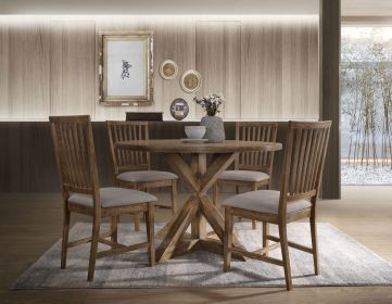 ACME Wallace II Dining Table, Weathered Oak 72310 - as Pic