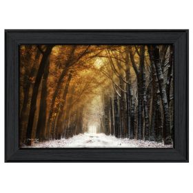 "Autumn to Winter" By Martin Podt, Printed Wall Art, Ready To Hang Framed Poster, Black Frame - as Pic