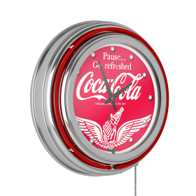 Wings Coca Cola Neon Clock - Two Neon Rings - Coca-Cola