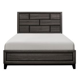 Modern Style Clean Line Design Gray Finish 1pc California King Size Bed Contemporary Bedroom Furniture - as Pic
