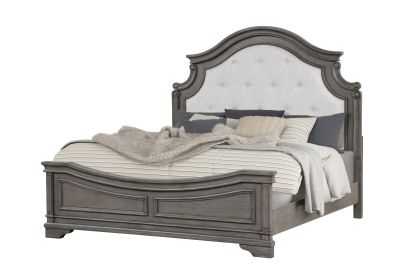 Grace King Bed in Gray - as Pic