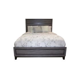 Sierra Queen Size Contemporary Bed Made with Wood in Gray - as Pic