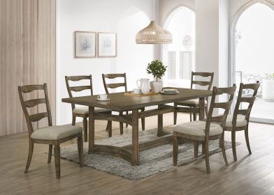 ACME Parfield Dining Table, Weathered Oak Finish DN01807 - as Pic