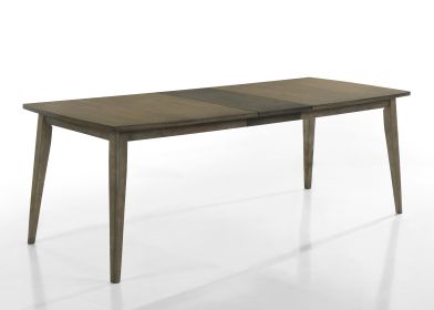 Bistro Vintage Walnut 88" Wide Contemporary Rectangle Dining Table with Extension Leaf - as Pic