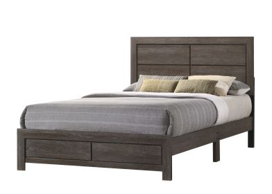 Hopkins - King Bed In One Box - Brown - as Pic