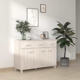 Sideboard HAMAR White 44.5"x15.7"x31.5" Solid Wood Pine - White