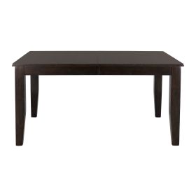 Casual Dining Warm Merlot Finish 1pc Dining Table with Self-Storing Extension Leaf Strong Durable Furniture - as Pic
