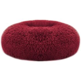 Pet Dog Bed Soft Warm Fleece Puppy Cat Bed Dog Cozy Nest Sofa Bed Cushion M Size - Red - M