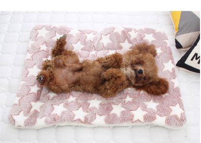 Cat dog sleeping mat warm thickened Sleeping pad blanket;  dog house warm mattress pet cushion - Pink Polar Bear - No.4 61 * 41cm