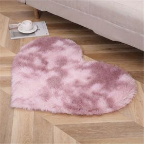 1pc, Tie-dye Silk Wool Area Rug, Plush Carpet, PV Velvet Floor Mat, 27.56*31.5inch - Tie Dye Pink - 27.56*31.5inch