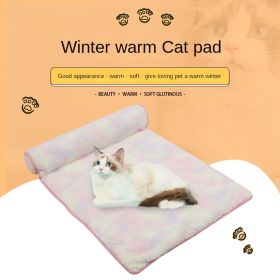 Soft warm cat mat cat bed; dog house cat house warm cat mat pet mat dog bed - Large 80*60cm (for cats and dogs) - Rainbow Green