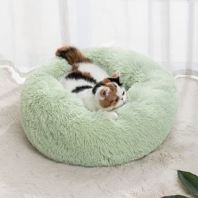 Pet Bed For Dog & Cat; Plush Cat Bed Warm Dog Bed For Indoor Dogs; Plush Dog Bed; Winter Cat Mat - Light Grey - 40cm/15.7in
