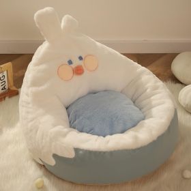 Warm cat bed and dog bed - white
