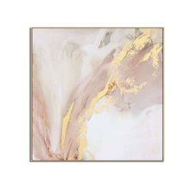 Hand Painted Modern Golden Oil Paintings On Canvas Wall Art Abstract for Living Room Home Decoration Gold Art Poster No Frame - 60x60cm