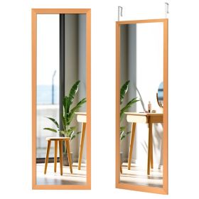 47.5 x 14.5 Inch Wood Frame Full Length Hanging Mirror - golden
