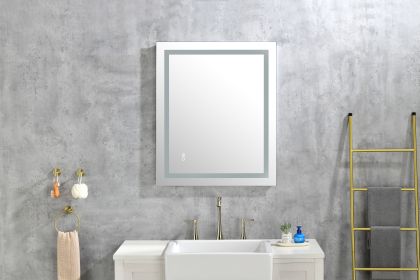 36*30 LED Mirror for Bathroom with Lights; Dimmable; Anti-Fog; Lighted Bathroom Mirror with Smart Touch Button; Memory Function - White