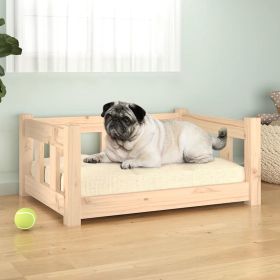 Dog Bed 25.8"x19.9"x11" Solid Wood Pine - Brown