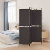 3-Panel Room Divider Brown 59.1"x78.7" Fabric - Brown