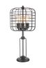 26"H BLACK INDUSTRIAL WIRE CAGE TABLE LAMP W/ EDISON BULB (1PCS/CNT)(2.96/14.43) - as Pic