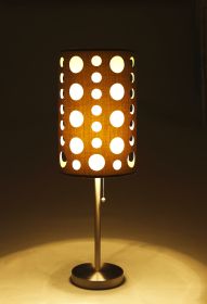 30"H GREY/WHITE RETRO TABLE LAMP - as Pic