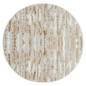Milano Collection Shimmer Skin Woven Round Area Rug - as Pic