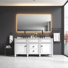 84x 36Inch LED Mirror Bathroom Vanity Mirror with Back Light, Wall Mount Anti-Fog Memory Large Adjustable Vanity Mirror - as Pic