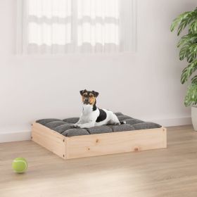 Dog Bed 20.3"x17.3"x3.5" Solid Wood Pine - Brown