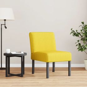 Slipper Chair Light Yellow Fabric - Yellow