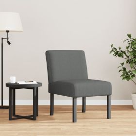 Slipper Chair Dark Gray Fabric - Gray