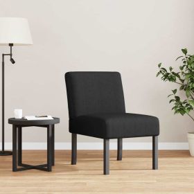 Slipper Chair Black Fabric - Black