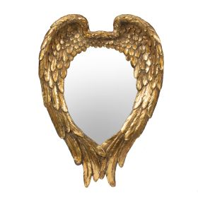 22" x 16" Golden Wing Accent Mirror, Wall Mirror for Living Room, Entryway, Bedroom, Foyer, Office - as Pic