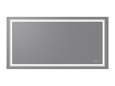 3672inch Bathroom LED mirror Anti- fog mirror with button - as Pic
