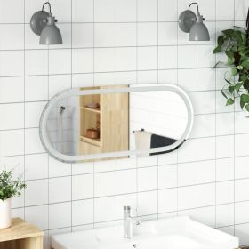 LED Bathroom Mirror 35.4"x15.7" Oval - Transparent