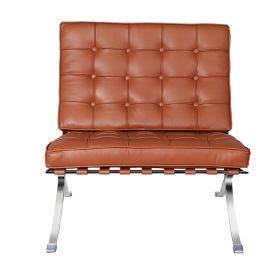 TENGYE furniture Barcelona chair designer chair - Light brown