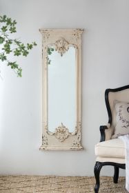 21.5" x 59" Full Length Mirror with Solid Wood Frame, Floor Mirror for Living Room Bedroom Entryway - as Pic