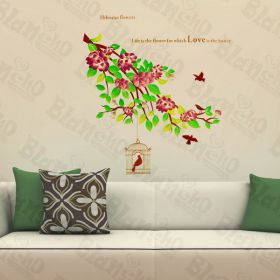 Elegant Floral - Wall Decals Stickers Appliques Home Dcor - HEMU-AY-1916B