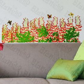 Flower Curtain - Wall Decals Stickers Appliques Home Dcor - HEMU-AY-209A