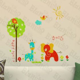 Cute Animals - Wall Decals Stickers Appliques Home Dcor - HEMU-AY-824