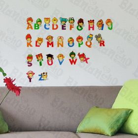 Cute Alphabet - Wall Decals Stickers Appliques Home Dcor - HEMU-AM-6002