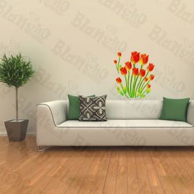 Enthusiasm Of Tulips - Wall Decals Stickers Appliques Home Dcor - HEMU-AY-601B