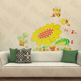 Bee's Garden - Wall Decals Stickers Appliques Home Dcor - HEMU-AY-606