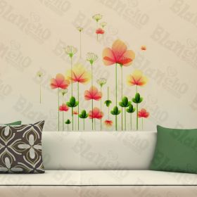 Dreamlike Floral - Wall Decals Stickers Appliques Home Dcor - HEMU-XY-1013