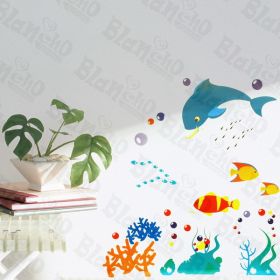 Magical Aquarium - Wall Decals Stickers Appliques Home Dcor - HEMU-XY-8047