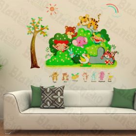 Animals' Party - Wall Decals Stickers Appliques Home Dcor - HEMU-AY-607