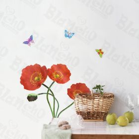 Delicate Flowers - Wall Decals Stickers Appliques Home Decor - HEMU-SH-804