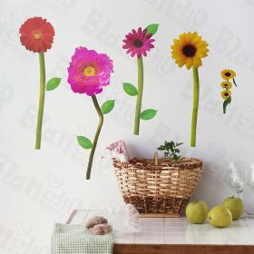 Loving Flowers - Wall Decals Stickers Appliques Home Decor - HEMU-SH-811