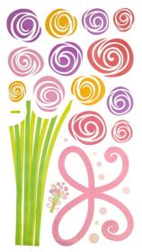 Colorful Bouquet - Wall Decals Stickers Appliques Home Decor - HEMU-HL-1322