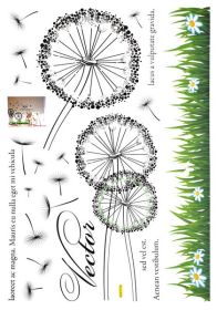 Dandelion On The Field - Large Wall Decals Stickers Appliques Home Decor - HEMU-HL-2173